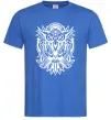 Мужская футболка Сова орнамент Ярко-синий фото