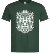 Мужская футболка Сова орнамент Темно-зеленый фото