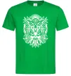 Мужская футболка Сова орнамент Зеленый фото