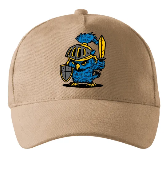 Кепка Сова в обладунках Песочный фото