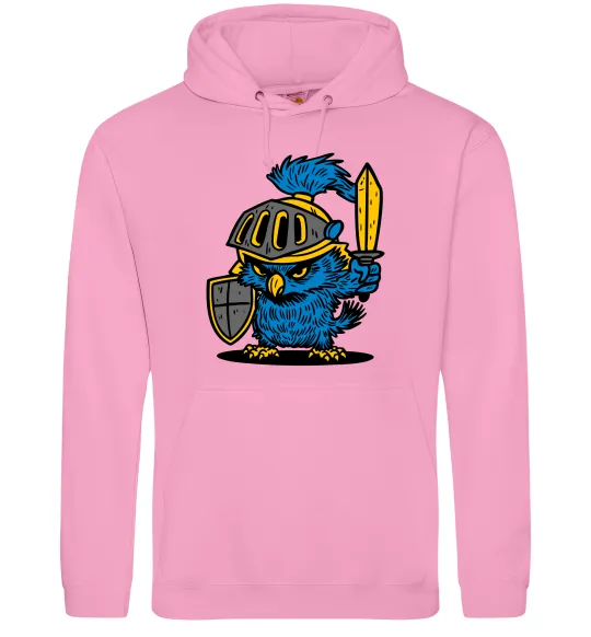 Чоловіча толстовка (худі) Сова в обладунках Рожевий фото