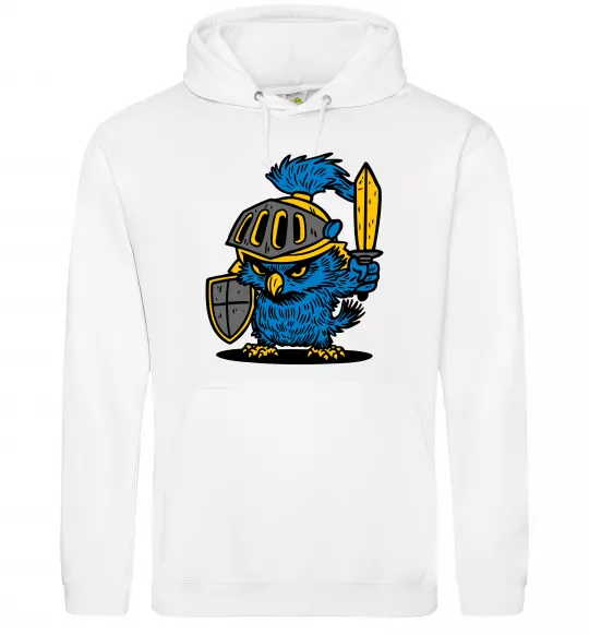 Женская толстовка (худи) Сова в обладунках Белый фото