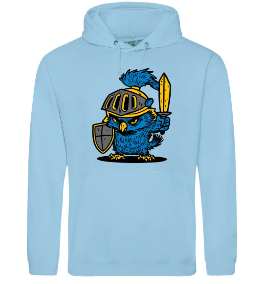 Женская толстовка (худи) Сова в обладунках Голубой фото