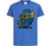 Детская футболка Сова в обладунках Ярко-синий фото