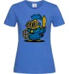 Женская футболка Сова в обладунках Ярко-синий фото