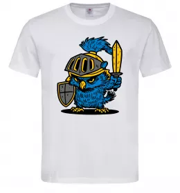 Мужская футболка Сова в обладунках Белый фото