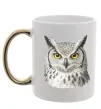 Чашка с цветной ручкой Сова погляд Золото Чашка с цветной ручкой Сова погляд Золото фото