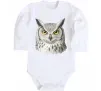 Дитячий бодік Сова погляд Білий Дитячий бодік Сова погляд Білий фото