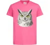 Дитяча футболка Сова погляд Яскраво-рожевий фото
