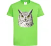 Дитяча футболка Сова погляд Лаймовий фото