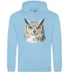 Чоловіча толстовка (худі) Сова погляд Блакитний фото