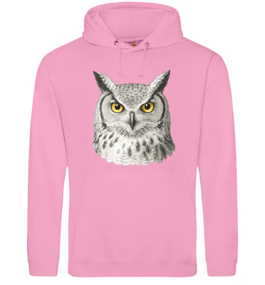 Жіноча толстовка (худі) Сова погляд Рожевий фото