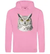 Жіноча толстовка (худі) Сова погляд Рожевий фото