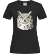 Жіноча футболка Сова погляд Чорний фото