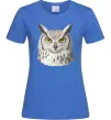 Жіноча футболка Сова погляд Яскраво-синій фото