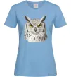 Жіноча футболка Сова погляд Блакитний фото