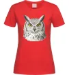 Жіноча футболка Сова погляд Червоний фото