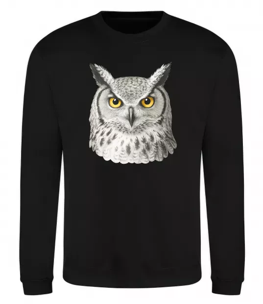 Свитшот Сова погляд Черный фото