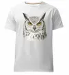 Мужская премиум футболка Сова погляд Белый фото