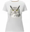 Жіноча преміум футболка Сова погляд Білий фото