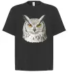 Футболка Оверсайз Сова погляд Черный фото