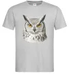 Чоловіча футболка Сова погляд Сірий фото