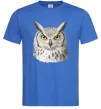 Чоловіча футболка Сова погляд Яскраво-синій фото