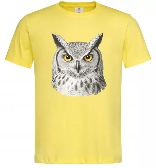 Чоловіча футболка Сова погляд Лимонний фото