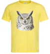 Чоловіча футболка Сова погляд Лимонний фото