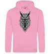Женская толстовка (худи) Сова черепи Розовый фото