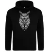 Женская толстовка (худи) Сова черепи Черный фото