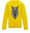 Дитячий світшот Сова черепи Сонячно жовтий фото