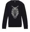 Дитячий світшот Сова черепи Чорний фото