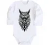 Дитячий бодік Сова черепи Білий фото