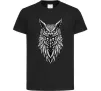 Детская футболка Сова черепи Черный фото