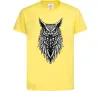 Детская футболка Сова черепи Лимонный фото