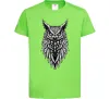 Детская футболка Сова черепи Лаймовый фото