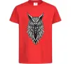 Детская футболка Сова черепи Красный фото