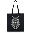 Еко-сумка Сова черепи Чорний фото