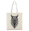 Еко-сумка Сова черепи Бежевий фото
