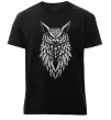 Мужская премиум футболка Сова черепи Черный фото