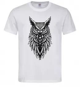 Мужская футболка Сова черепи Белый фото