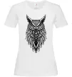 Женская футболка Сова черепи Белый фото