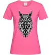 Женская футболка Сова черепи Ярко-розовый фото