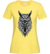 Женская футболка Сова черепи Лимонный фото