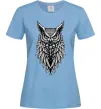Женская футболка Сова черепи Голубой фото