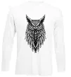Лонгслів Сова черепи Білий фото