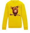 Детский Свитшот Кумедна сова на гілці Солнечно желтый фото