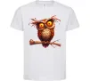 Дитяча футболка Кумедна сова на гілці Білий фото