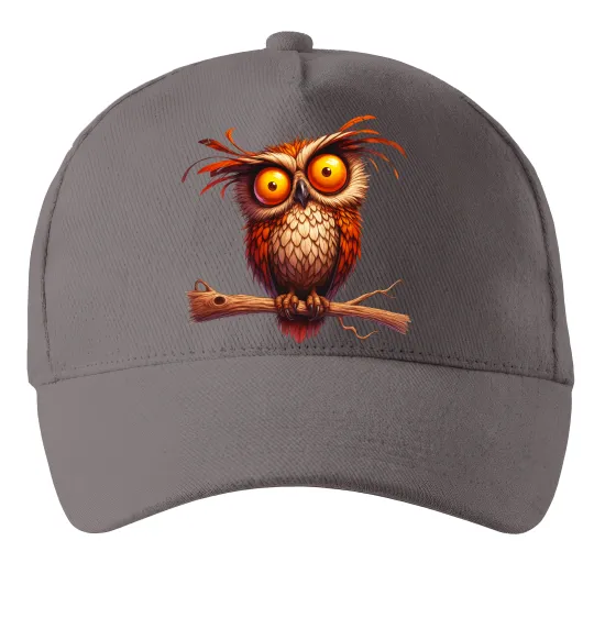 Кепка Кумедна сова на гілці Серый фото